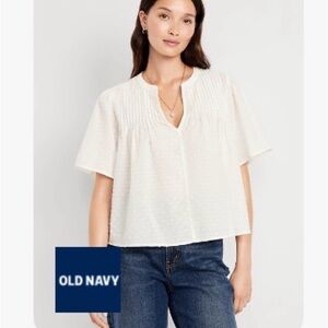 Old Navy Women's Flutter Sleeve Swiss Dot Top
